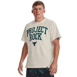Ανδρικά t-shirts - UNDER ARMOUR PROJECT ROCK HEAVYWEIGHT TERRY T-SHIRT 1377435-130 ΑΝΔΡΙΚΑ ΡΟΥΧΑ